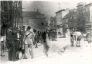 De Sint Catharinakerk in de steigers na schade ten gevolge van bombardementen tijdens de Tweede Wereldoorlog. Van de klokken zijn geen foto’s beschikbaar. Beeldcollectie RHCe